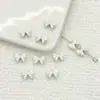 Laço de Fita com Laço de Liga e Contas Laço de Gravata Furo Passante Conta Acessórios para Joias DIY Material para Pendurar em Bolsa Pulseira