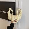 Bolsa de Axila Texturizada Única para Mulheres 2025 Nova Bolsa Simples Tipo Dumpling Versátil de Ombro Único Transversal Bolsa Baguete