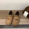 Mocasines Retro de Gamuza Zapatos de Mujer 2025 Nuevos Zapatos de Algodón Cálido de Felpa Otoño e Invierno