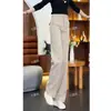 Pantalones de Moda Slim de Pierna Recta para Mujer en Azul Marino, Cintura Alta, Favorecedores, Estilo Grueso para Otoño, Novedad Verano 2026