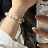 Pulseira Sino de Pedra de Gato para Meninas Verão ins Design de Nicho Contas de Alto Nível Pulseira Elegante para Namorada