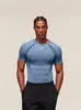 Onyx Nueva Camiseta Deportiva de Running Tiburón Fitness Top Casual Transpirable Ajustada de Manga Corta Casual Running