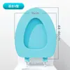 Capas de assento de vaso sanitário de espuma, anéis de vaso sanitário de espuma macia, atacado, estilo antigo, espessados, espuma macia, azul e branco, capas de assento de vaso sanitário macias