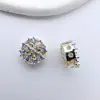 Cobre Chapado en Oro Zirconia de Alta Retención de Color Espaciadores Redondos Pequeños Multitaladro Materiales para Accesorios de Pulsera y Collar Hechos a Mano DIY
