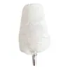 Joyería de Acero Inoxidable Personalizada de Fábrica Rueda de Tela de Algodón Encerado Pulido Espejo Blanca con Mango Rueda Cónica Cilíndrica de Terciopelo