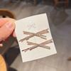 Versión coreana de horquilla de diamantes de imitación en forma de X simple en línea popular para niña, clip lateral, clip de un solo personaje, tocado, flequillo, pinza para el cabello rota, venta al por mayor