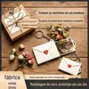Chaveiro criativo de foto em formato de envelope, foto imprimível, presente de aniversário para casais, pingente de chave com inserção de foto