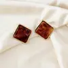 Pendientes de Resina Cuadrados Irregulares de Nuevo Estilo, Pendientes de Gama Alta Simples y Elegantes, Pendientes de Moda para el Trabajo al por Mayor
