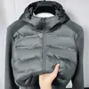 Popular de Inverno Masculino Leve com Capuz 90 Veludo Jaqueta de Penugem de Pato Moletom Masculino Moda Cardigan de Costura Jaqueta
