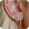 Set de Aretes Personalizados para Cartílago de Amazon, Aros Pequeños Dorados Geniales, Joyería de Moda Tendencia para Chicas