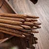 Palillos de Madera de Ala de Pollo Antiguos Madera Maciza para el Hogar Sin Pintar Sin Cera Cuadrados y Redondos Anti-Rodamiento Palillos de Madera Palillos de Gama Alta Elegantes