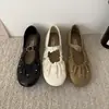 Zapatos planos elegantes color café estilo francés Chuyuji para mujer, nuevos zapatos Mary Jane para mujer primavera y otoño 2026, zapatos de noche