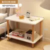 Mesita de noche simple para dormitorio, alternativa de mesita de noche de madera maciza para el hogar, estante de almacenamiento de mesa auxiliar ultraestrecha pequeña