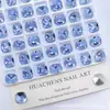 Série K9 Huazi Mesma Cor, Mesmo Número de Cor, Mesmo Corte 8mm Quadrado Grosso Nail Art DIY Brilhante Popular Nail Art Brilhante Pedrarias
