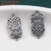 Prata esterlina S925 contas de moeda de morcego nó chinês acessórios de borboleta vintage desgastado material de contas artesanal DIY