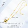 Jindian Mismo Estilo Shajin Monai Jardín Alta Temperatura Rima Azul Flor de Albaricoque Collar Aretes Anillo Serie Joyería Artística Retro