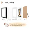 Marco de fotos de mesa Amazon moderno minimalista 11x 14 pulgadas 10 pulgadas Marco de pared DIY tamaño personalizado fábrica al por mayor