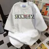 Camiseta Retro Americana de Manga Corta con Estampado de Letras de Diseño de Nicho para Mujer Verano 2025 Casual Holgada Tendencia Ins