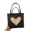 Momoshine Cesta de Vegetais Tecida à Mão de Celebridade da Internet Tailandesa de Verão Grande Capacidade Portátil Bolsa de Ombro Feminina para Praia