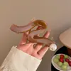 Pinza de garra grande de perlas de 15 cm para mujer, sensación de lujo ligero y de alta gama, estilo coreano, añade volumen al cabello, accesorio para el cabello versátil