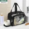 Bolsa de Cosméticos de Viaje Separación Seco y Húmedo Bolsa de Artículos de Tocador Deportiva para Natación con Compartimento para Zapatos Bolsa de Viaje Impermeable Portátil Bolsa de Cosméticos de PU