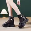 Botines Cortos de Piel Suave con Tacón Alto y Corte Boca de Pez, Nuevo Estilo Verano 2026, Sandalias de Plataforma con Suela Gruesa para Uso en Exteriores, Sandalias Romanas para Mujer