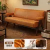 Sofá Doble de Madera Maciza Retro para Apartamentos Pequeños, Sofá Pequeño de Tela Chenilla Estilo Vintage para Apartamentos de Alquiler