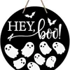 Pingente Decorativo de Madeira para Halloween 30cm para Eventos de Festa, Pingente de Casa Assombrada, Porta de Casa, Jardim e Decoração de Pátio