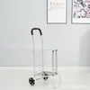 Carrito de Compras Plegable para Subir Escaleras, Carrito de Compras de Supermercado que Ahorra Esfuerzo, Barra de Tracción, Carrito de Compras, Carrito Portátil Plegable