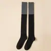 Calcetines hasta la rodilla a juego para mujer Calcetines de compresión Otoño e Invierno Forrados de felpa Engrosados Cálidos Calcetines altos Antideslizantes Jk Calcetines de rizo hasta el muslo Mujer