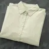 Unas Gotas de Lluvia Estilo Coreano Japonés Viajero Literario Minimalista Versátil Tela Oxford Rayada Camisa Colorida para Mujer Para Superponer
