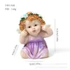 Presente de Aniversário Transfronteiriço Decoração de Mesa de Quarto Jardim Colorido Postura Sentada Três Pequenas Fadas das Flores Asas de Resina Anjo Crianças