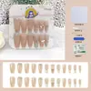 Venta Directa Personalizada de Fábrica Uñas Cortas, Medias y Largas para Manicura, Uñas Portátiles de Fototerapia Hechas a Mano, Pegatinas para Uñas, Estilo de Lujo Accesible 24 Piezas