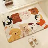 Alfombrillas de baño estilo caricatura transfronterizas de cachemir sintético, absorbentes, antideslizantes y resistentes a las manchas, adecuadas para entradas y recibidores; disponible para envío directo