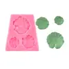 Molde de silicona serie estanque de lotos hoja de loto de 3 piezas molde para chocolate yeso hecho a mano epoxi molde decorativo repostería