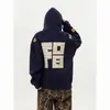Sudadera con Capucha Resistente Bordada Estilo Americano Wukong Goods para Hombres y Mujeres, Sudadera con Capucha Retro Suelta de Moda para Parejas