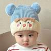 Gorro de Punto de Dibujos Animados para Bebé de Otoño e Invierno para Hombres y Mujeres Bebés Gorro Engrosado para Proteger Orejas Dinosaurio Japonés Lindo Gorro de Lana