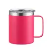 Caneca Amazon 12oz Copo Térmico de Aço Inoxidável de Camada Dupla com Alça Pintada por Spray Caneca de Escritório Copo Térmico Portátil