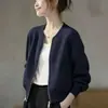Outono 2026 Nova Jaqueta Casual Solta Amiga da Pele Tamanho Grande Uso Diário Versátil Para Mulheres Plus Size Roupa Externa Cardigã