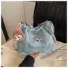 Bolso de Mezclilla Transfronterizo para Mujer, Gran Capacidad, Nuevo Verano 2026, Bolso Cruzado Plegado Versátil con Cadena, Bolso Cubo Popular