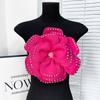 Novo Acessório de Cabelo de Flor Tridimensional em Camadas de Cor Sólida Versátil Corsage Decorativo para Vestido para Mulheres Estoque Pronto Atacado Peito