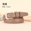 Em estoque popular estilo mais vendido jeans feminino fivela de pino universal cinto de couro jovens simples com senso de luxo cinto de cintura para calças