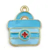 Dia do Enfermeiro Transfronteiriço Chaveiro de Suprimentos Médicos Acessórios de Liga de Zinco Esmaltados Joias DIY Pingente Acessórios para Pulseira Charme