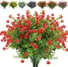 Atacado do Fabricante Plantas Verdes Artificiais Eucalipto Camélia Floreira Externa Arranjo de Flores Flores Plásticas Decorativas Plantas Verdes Simuladas
