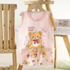 Conjunto Colete Infantil Verão Algodão Puro Novo Meninas Shorts Roupas Bebê Estilo Coreano Conjunto Sem Mangas Meninos Roupas Infantis