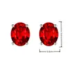 Aretes Sintéticos de Diamante de Color Cultivado en Laboratorio con Forma de Huevo, Aretes de Diamante Azul Sintético Artificial y Diamante Amarillo Suelto