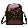 Bolso de moda de lujo ligero de alta gama para mujer, estilo chino y étnico, multicapa, adecuado para madres de mediana edad y mayores, bolso de mano para teléfono para hombro y cruzado