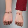 Pulseira de Cinábrio Mineral Cru Natural Trevo de Quatro Folhas Areia Dourada Roxa Pulseira da Sorte Par Homens e Mulheres Presente para Melhor Amigo