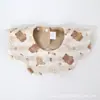 Baberos de Petalos Estilo Coreano para Mascotas Bebé Toalla de Saliva Babero de Cuello Absorbente 0-3 Algodón Puro Doble Cara Usable Babero Estampado