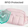 Bolso Cruzado Rosa Acolchado para Mujer de Nuevo Modelo Transfronterizo con Múltiples Compartimentos, Bolso de Viaje Portátil Impermeable, Bolso de Monedas